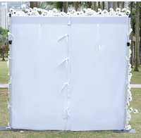 Bunga Mawar Putih Buatan Tangan Berkualitas Tinggi Realistis, Bunga Campuran Kustom, Plastik Musim Dingin, Latar Belakang Dinding Bunga Artifisial 5D 8ft X 8ft