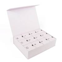 Boîte de calendrier de l'avent de Noël personnalisée en carton rigide, style livre, 12 à 24 compartiments pour chocolats, bonbons, aliments, emballage cadeau