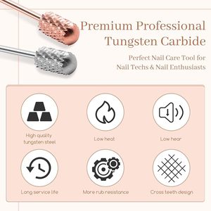 2 Brocas de Carburo de Tungsteno para Uñas, Tipo Barril Grande, para Remover Cutículas y Gel Acrílico - Product Image 5