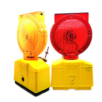 Feu de signalisation solaire ambre LB-6000, lampe de barricade LED simple/double face, modes d'éclairage multiples, position de commutation personnalisable, matériau PC