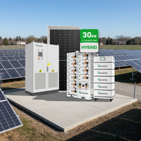 Solution d'énergie solaire triphasée 30KW SUNDTA avec onduleur hybride Deye&Solis et batterie solaire, alimentation sans interruption