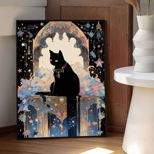 Kit <span class=keywords><strong>di</strong></span> Pittura Diamantata Creativa SONGWOO, Tema <span class=keywords><strong>Palazzo</strong></span> Celestiale Stellato con Gatto Nero - Product Image 4