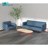 Ensemble mobilier et canapé design de salon pour maison, rembourrage en tissu rose poussiéreux, pieds en métal, style nordique, pour bureau, direction, prix raisonnable