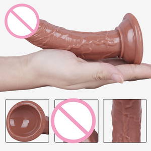 Heißer Verkauf Fabrik Großhandel Einführbarer <span class=keywords><strong>Penis</strong></span> Frauen-Masturbator Kristall-PVC-Dildo Erwachsenen-Sexspielzeug Manueller Realistischer Dildo für Frauen - Product Image 4