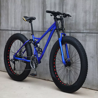 Erkek Büyük Kar Lastiği Bisikleti 26 inç Dağ Bisikletleri Kalın Lastikler 4.0 Fatbike Süspansiyonlu Maşa ile Bisikletler