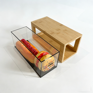 Caja Acrílica con Ventana para Exhibición de Pan, Fácil de Montar, Ideal para Panadería - Product Image 1