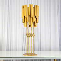 Support de vase en métal haut et créatif, doré et givré, à 18 tubes, pour carillon éolien et centre de table de mariage, pour allée de cérémonie