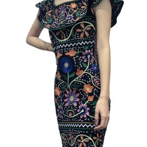 Vestido Elegante de Verano para Mujer, con Hombros Descubiertos, Bordado Vintage, Detalle Elástico, Nuevo, Ideal para Fiestas - Product Image 6