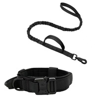 Harnais tactique pour chien en nylon 1050D, ensemble 3 pièces, laisse robuste à double contrôle, boucle en alliage de zinc, réglable, prix d'usine