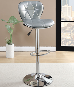 <b>Adjustable</b> Height Barstool in Silver Set of 2 - Product Image 5