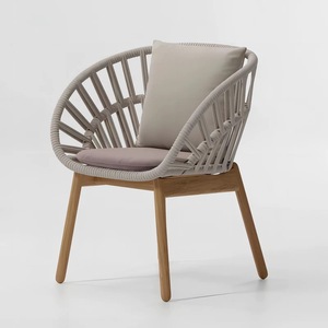 New Product <b>Stackable</b> Rope Outdoor <b>Garden</b> Dining <b>Chair</b> Furniture Restaurant Terrace Hotel Patio Metal Leisure <b>Chairs</b> - Product Image 2