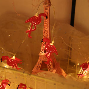 20 Led Rose Flamingo LED Fée Cordes Lumières de Batterie-Alimenté Fer Lumières Colorées Filles <span class=keywords><strong>Chambre</strong></span> Enfants <span class=keywords><strong>Chambre</strong></span> Maison De Noël Déco - Product Image 5