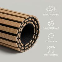 Panneau acoustique flexible en lattes de bois, courbé, en MDF Akupanel pour la décoration murale de colonnes rondes, insonorisant, en fibre de polyester