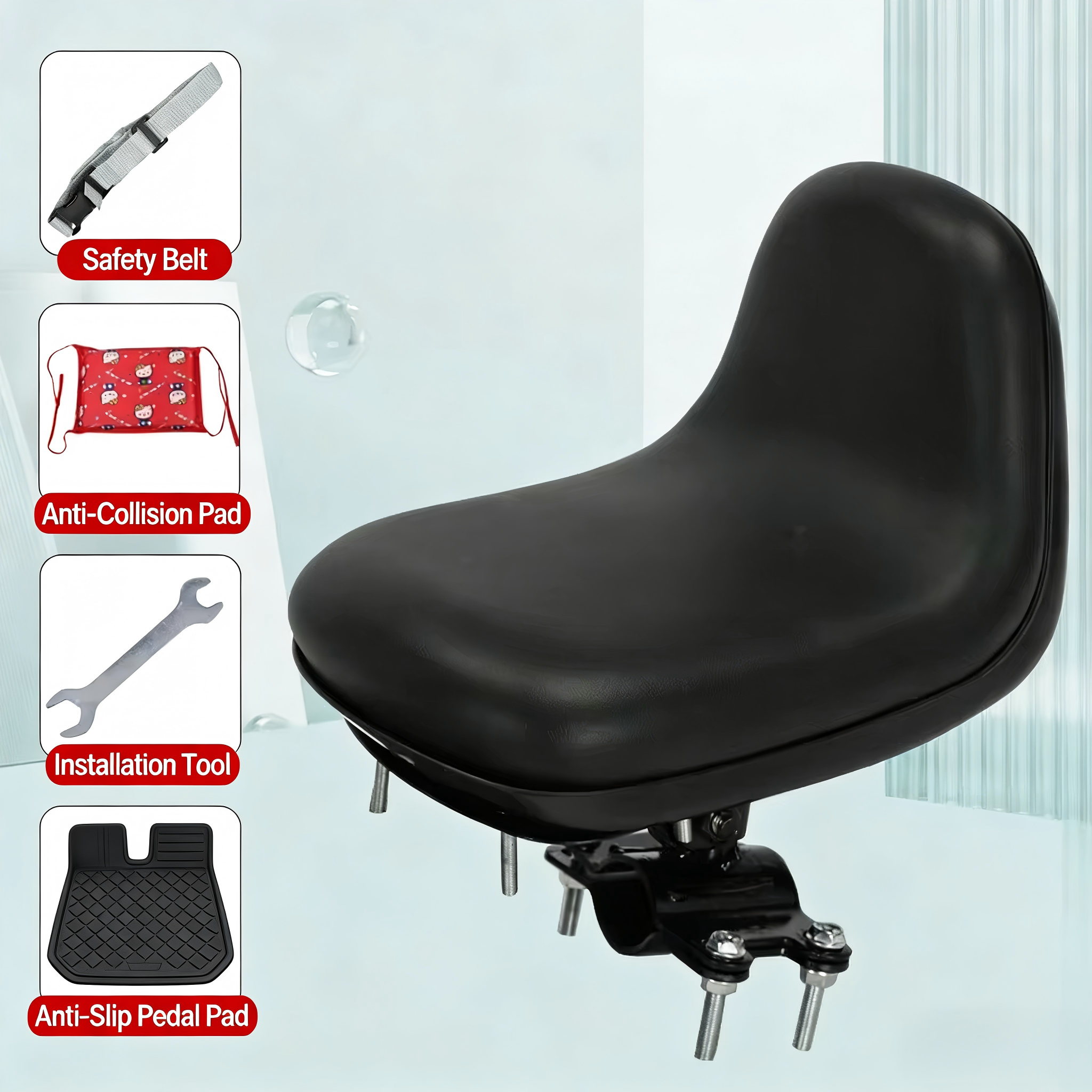 Asiento individual negro