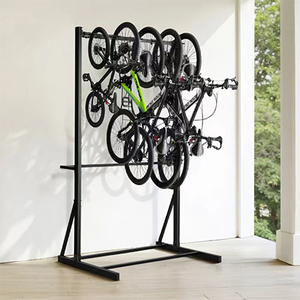 Support vertical pour vélo, garage à vélos autonome avec 5 crochets, support de rangement pour vélos intérieur/extérieur - Product Image 1