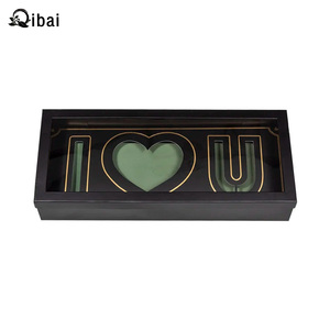 Qibai <span class=keywords><strong>maman</strong></span> boîte fleur fête des mères boîte avec <span class=keywords><strong>mot</strong></span> PVC fenêtre rectangulaire fleur boîte préservée je t'aime Rose fleuriste - Product Image 5