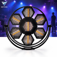 Projecteur de scène rétro professionnel avec 7x60W LED COB RGB 3-en-1 dorées, contrôle DMX512 8CH/28CH pour bar, KTV, club