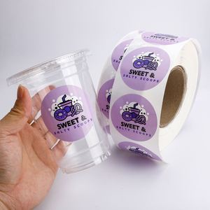 Etiquetas Autoadhesivas de Vinilo Sweet & Salty Scoops en Rollo, Núcleo de 3 Pulgadas, Fuerte Adhesión, Resistentes al Agua, Ecológicas para Envasado de Alimentos - Product Image 4