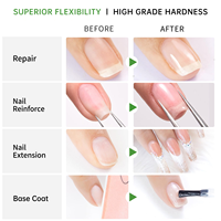 Gel de Base Multi-Effets pour Manucure en Salon 12g Sans HEMA Longue Durée Soak Off UV LED 11 Sans Toxines Non Toxique Auto-Nivelant Transparent