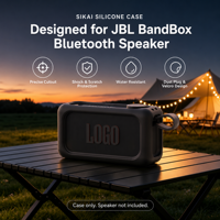 Étui de protection en silicone SIKAI pour enceinte Bluetooth JBL BandBox Solo, housse antichoc, antidérapante et anti-poussière avec bandoulière