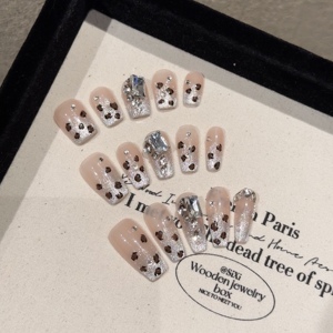 TSZS-<span class=keywords><strong>Uñas</strong></span> <span class=keywords><strong>postizas</strong></span> hechas a mano <span class=keywords><strong>con</strong></span> punta de leopardo, <span class=keywords><strong>uñas</strong></span> <span class=keywords><strong>postizas</strong></span> de otoño e invierno - Product Image 5