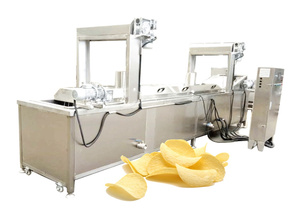 304 Stainless Steel Automatic <strong>Potato</strong> <strong>Chips</strong> Continuous Frying Machine <strong>Electric</strong> Heating Snack High Temperature <strong>Fryer</strong> - Product Image 2