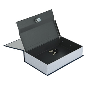 Coffre-fort livre HYYSAFE bleu avec serrure à clé, type coffre-fort à clé pour argent et objets de valeur - Product Image 3