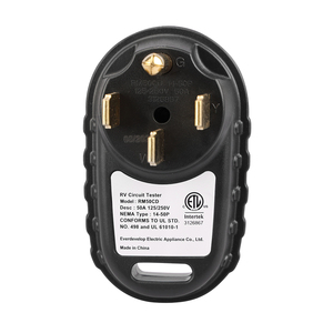 Testeur de surtension 50amp <span class=keywords><strong>RV</strong></span> NEMA 14-50P 125V/250V testeur de prise d'analyseur de Circuit <span class=keywords><strong>RV</strong></span> avec indicateur de lumière LED