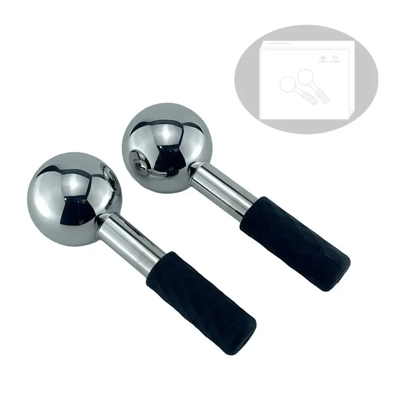 High Quality Hot Premium Frozen Cryo Stainless Steel Ice Magic Facial Globes For Face Massager