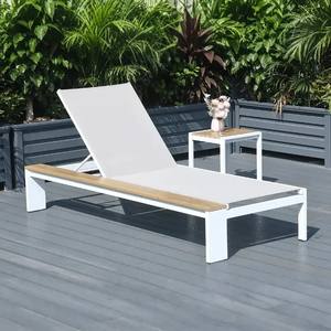 <span class=keywords><strong>Chaise</strong></span> de loisirs pliable en <span class=keywords><strong>aluminium</strong></span> pour cour d'hôtel en plein air avec coussin - Lit de soleil réglable résistant aux UV pour <span class=keywords><strong>piscine</strong></span> et plage - Product Image 4