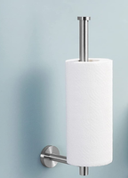 HOMEDEC Porte-rouleau et distributeur de papier essuie-tout mural moderne réglable en acier inoxydable 304 brossé pour cuisine