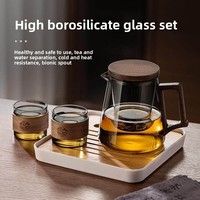 Cafetière en verre résistante aux hautes températures, type filtre à pot unique, service à thé, design élégant et simple, pour usage domestique et de bureau, bouilloire