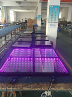 Panneaux de sol LED 3D pour piste de danse, miroir infini magnétique, dalles LED pour piste de danse 50x50cm 60x60cm pour mariage, événement, fête, club