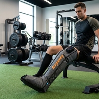 Appareil de massage à compression d'air électrique automatique portable à 6 chambres pour la thérapie et la récupération sportive, bottes de massage pour pieds, mollets et jambes