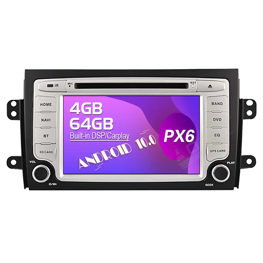 64G Android Touch Screen Car Video Radio Stereos DVD Player Sistema Multimídia Para Suzuki SX4 2006-2010 Navegação GPS