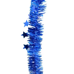 Christmas Wired Tinsel Garland Tinsel Twist Garland Tinsel Garland Glitter Hanging Decorations with Star Design for Xmas Tree