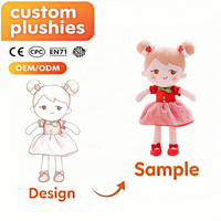 Poupée en peluche personnalisée pour fille, figurine humaine douce, peluche rembourrée, vente en gros, OEM, ODM, logo personnalisé, jouet pour enfants, cadeaux pour enfants