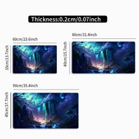 Cool Blue Galaxy Mysterious Scenic Pattern Cool PC Gaming Mouse Pads Gamer Mats Teclado Pad Mat Laptop Office Carpet 900X400