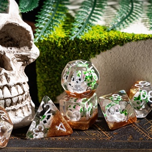 Cho Tùy Chỉnh Nhựa Khuôn Đa Diện <span class=keywords><strong>Micro</strong></span> Các Mặt Hàng Nhỏ 1 Bộ Số Lượng Lớn Trong Suốt Dnd Sa Mạc Sọ Hoa Xúc Xắc Cạnh Mềm Sản Phẩm Mới - Product Image 2