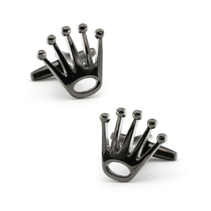 Bottoni da <span class=keywords><strong>uomo</strong></span> a maniche francesi in ottone rame placcato oro oro rosa pistola nera da <span class=keywords><strong>uomo</strong></span> forma corona di palma <span class=keywords><strong>gemelli</strong></span> <span class=keywords><strong>gemelli</strong></span> - Product Image 5