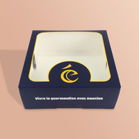 Boîte d'emballage à gâteau en papier avec fenêtre Logo personnalisé Cookie Donut Sweet Bakery