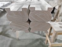 Rampe d'escalier en bois doux apprêté blanc