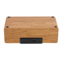 Speaker bluetooth nirkabel, speaker bluetooth jam alarm retro kayu multifungsi pengisian cepat pengisi daya audio plug-in