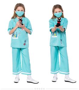 Costume vétérinaire Ecoparty pour enfant, livraison directe, déguisement rose, infirmière, docteur, hôpital, semaine, déguisements pour enfants - Product Image 1