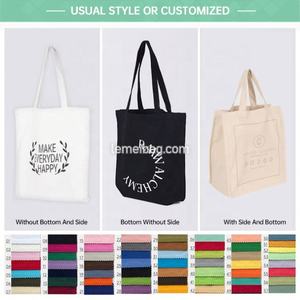 Bolsa de algodón reciclado natural y bolsa de lona personalizada - Product Image 4