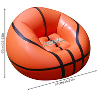 Fauteuil gonflable PVC écologique non toxique avec coussin d'air, base antidérapante à ventouse, emballage scellé OPP, portable