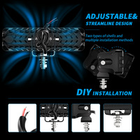 Barre lumineuse LED de 6 pouces, tout-terrain, 1160LM, faisceau large, blanc, lumières de toit, IP68, étanche, éclairage de conduite pour camion, VTT, UTV, SUV, 4x4