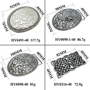 Fibbia per <span class=keywords><strong>cintura</strong></span> western 3D in argento antico pressofuso, stile vintage cowboy, con aquila floreale e turchese celtico, 40mm, da <span class=keywords><strong>uomo</strong></span>, stili assortiti, all'ingrosso - Product Image 4
