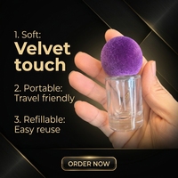 15ml lege luxe glazen parfumfles, 15ml glazen spuitfles met dikke bodem, verpakking met warme fluwelen pluche dop