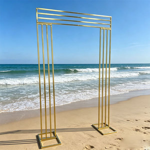<span class=keywords><strong>Arche</strong></span> de mariage carrée en métal multifonctionnelle et détachable 2x1,2m pour la décoration florale et scénique - Product Image 1